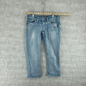 Silver Jeans Crop Jeans aiko Womens 28 Blue 3150